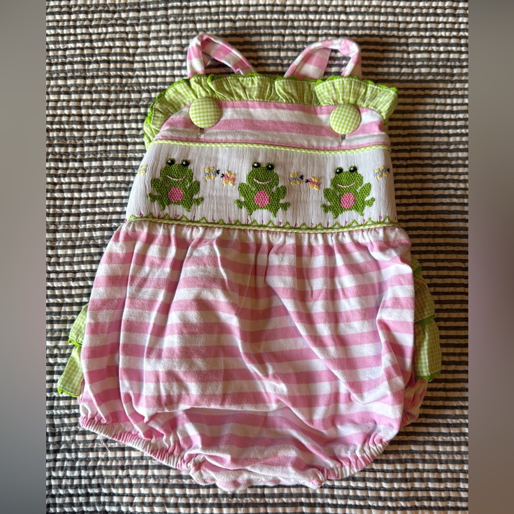 Banana Split Kids Smocked onesie